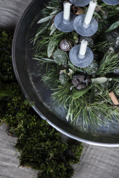 IB Laursen Tablett gehämmert H 2.5cm